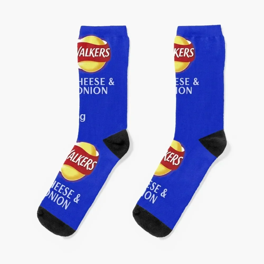 Walkers Cheese & Onion Crisps design Socks New year's ankle Male Socks Women's