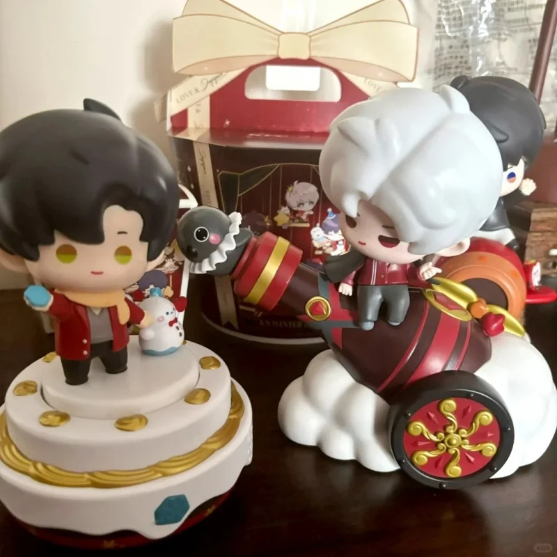 Originele Q-versie Love And Deepspace Xavier Zayne Rafayel Sylus Caleb Anime Figuur Mdoel Ornament Nieuwjaarsgeschenken