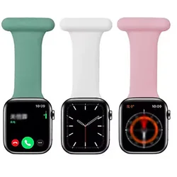Nowy silikonowy pasek broszka do zegarka Apple Watch 7/6/5/4/3/2/1 generacji 42/44/45mm uniwersalny zegarek kieszonkowy lekarz pielęgniarka wiszący zegarek