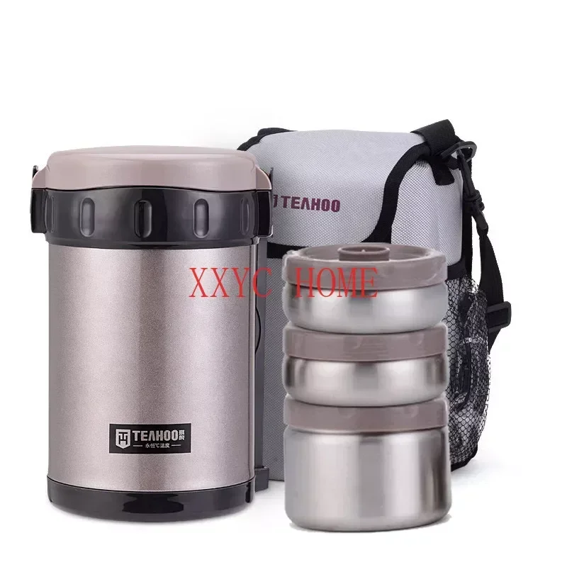 

Food 304 Stainless Steel Lunch Box 3-layer Vacuum Insulation Barrel Multi-layer Keep Hot Warm Cold Stainless