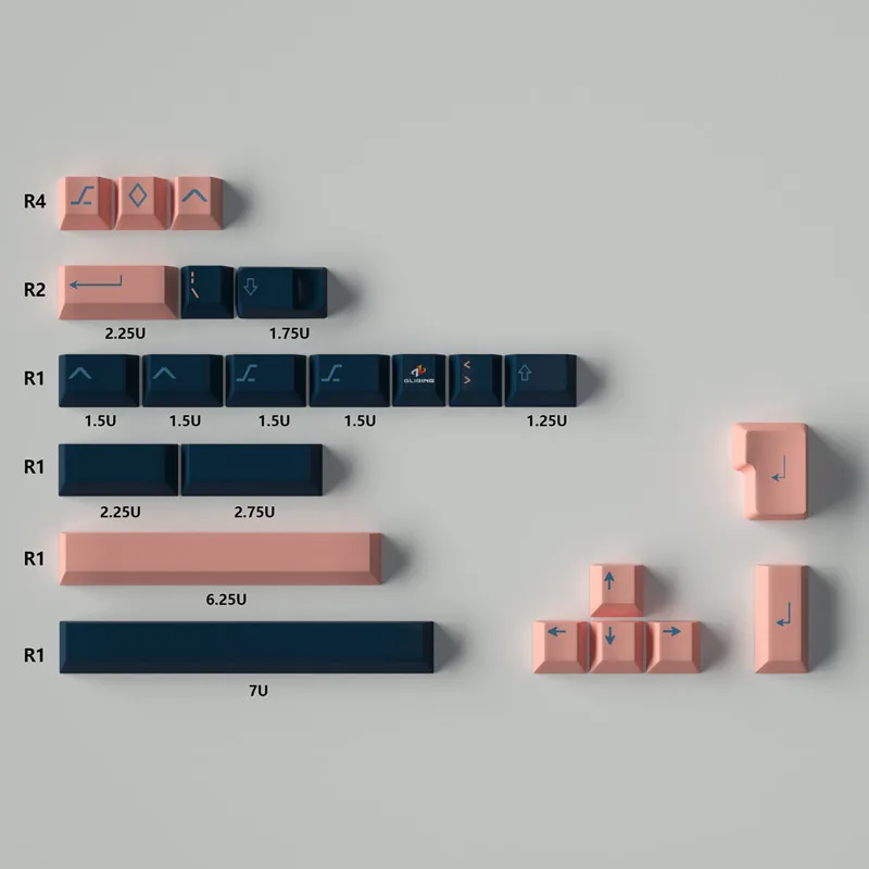 PBT Material Firefly Keycaps Dye Sub Mechanical Keyboard Keycap 129/23 Keys Cherry Profile For MX Switch With 6.25U Space Bar