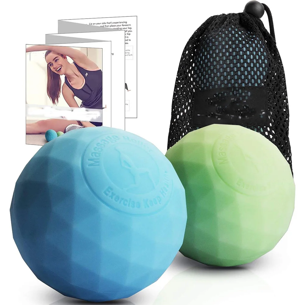 1 قطعة تدليك كرة يوجا سيليكون المضادة للانفجار مطاطا بيلاتيس الكرة ل العضلات الأسطوانة الزناد نقطة لتخفيف الآلام اللياقة البدنية ممارسة