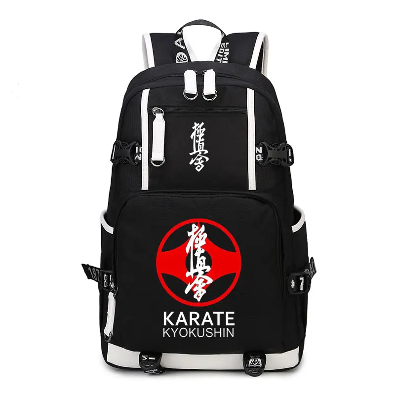 Nueva mochila Kyokushin de Karate, mochila escolar Wukong, moda Oxford para estudiantes, bolsa de mensajero de Anime, bolsa informal para ordenador portátil con cremallera