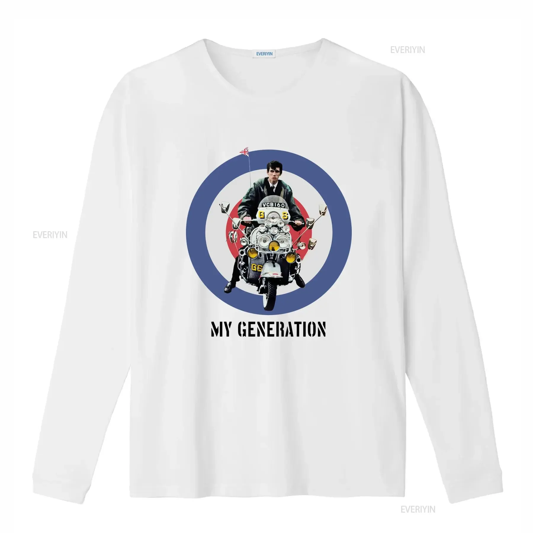 My Generation Mod Scooter Men's T Shirt Jam Fashion The Who Quadrophenia Vintage Rock Style vintage Washed Stretched Slightly