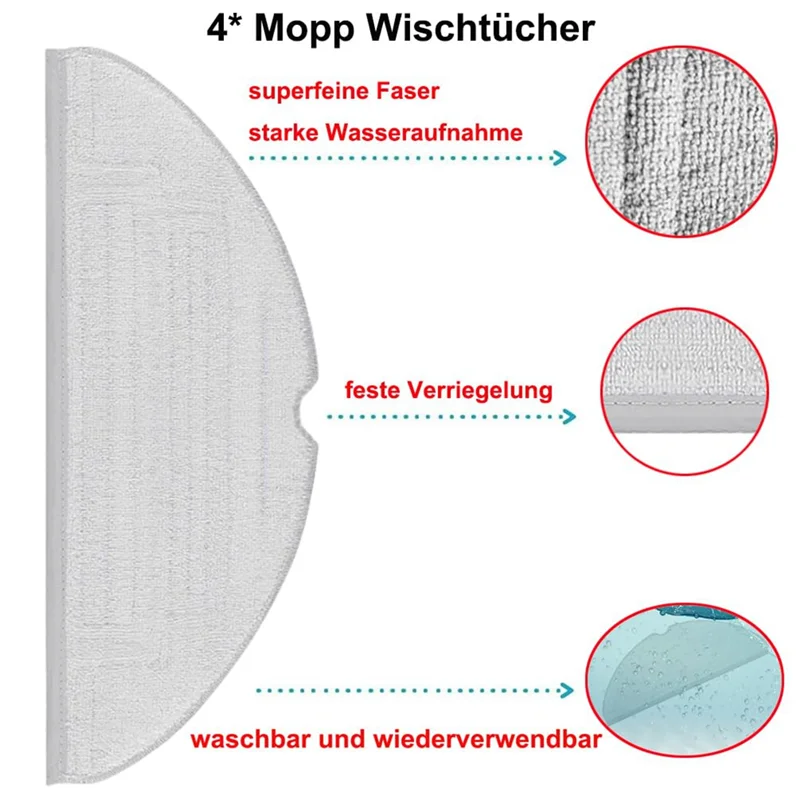 

AA73 Accessory Kit For Roborock S8 / S8+ / S8 Pro Uitra Robot Vacuum Dual Main Brush Side Brush Hepa Filter Mop Cloths