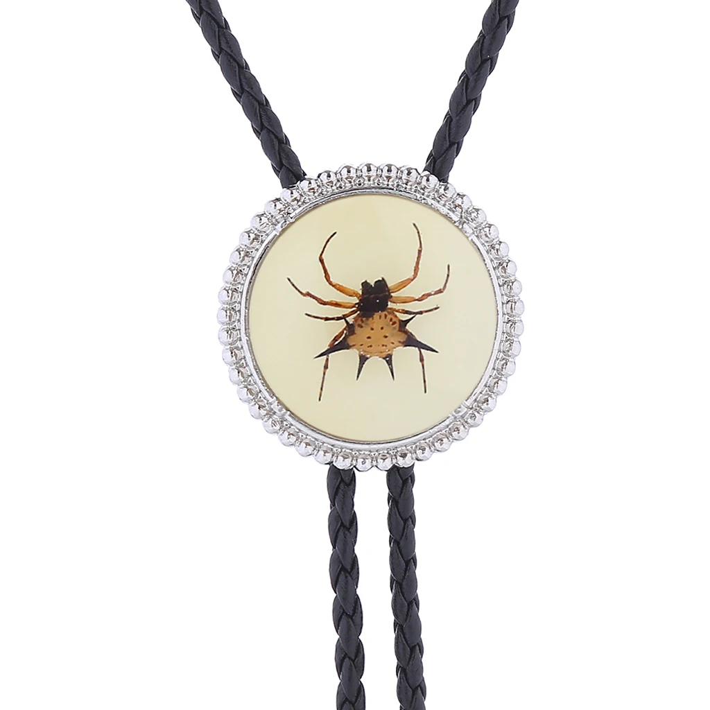 New European and American fashion silver spider bolo tie