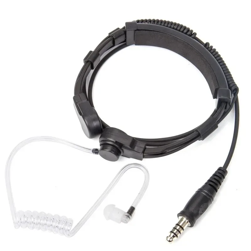 Walkie Talkie Telescopic Heavy Duty Tactical Throat Vibration Mic Headphone Headset Microphone NATO Plug for Walkie Talkie Radio - Image 6
