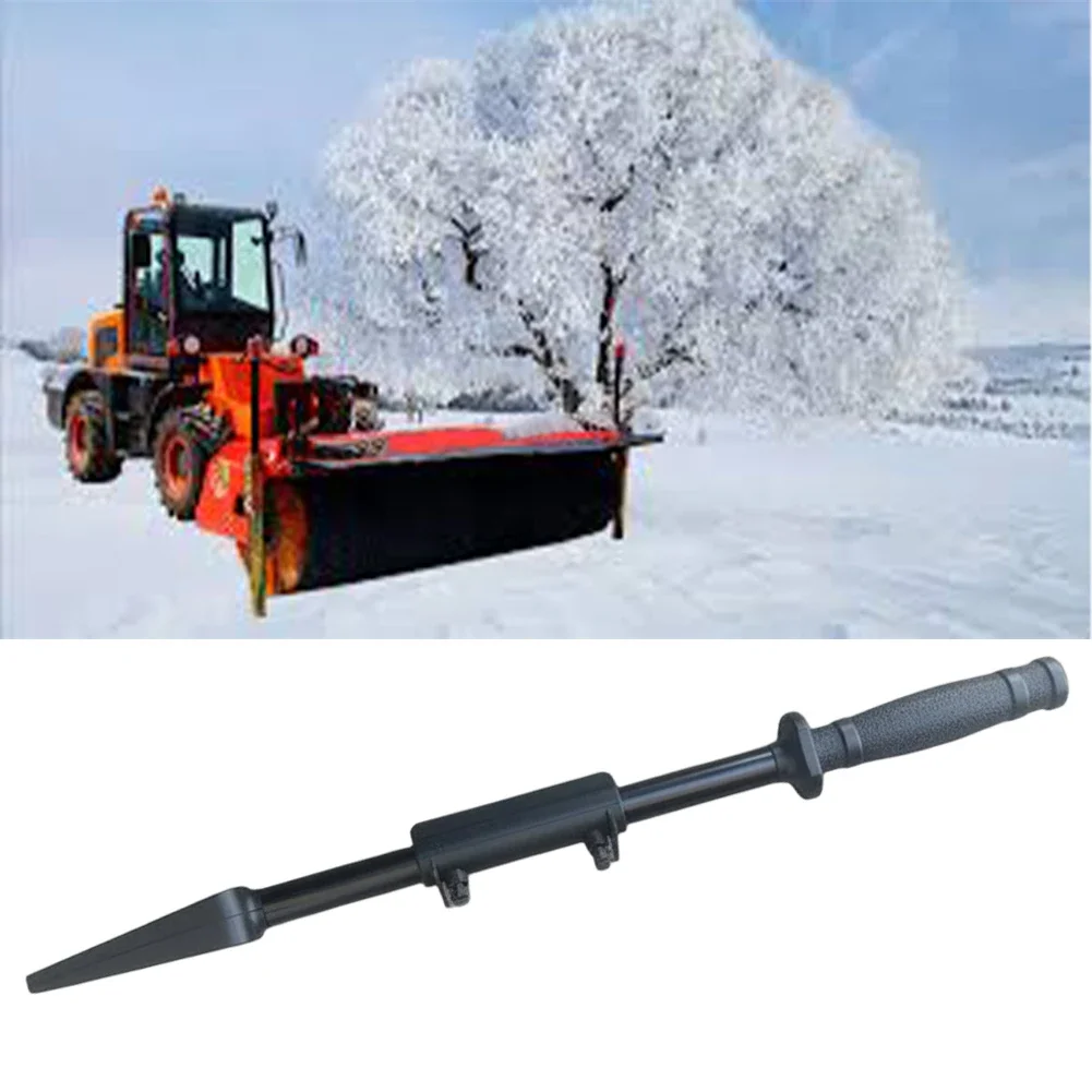 Snow blower chute clearing tool replacement kit with metal shovel and clip for snow thrower upkeep and snow removal