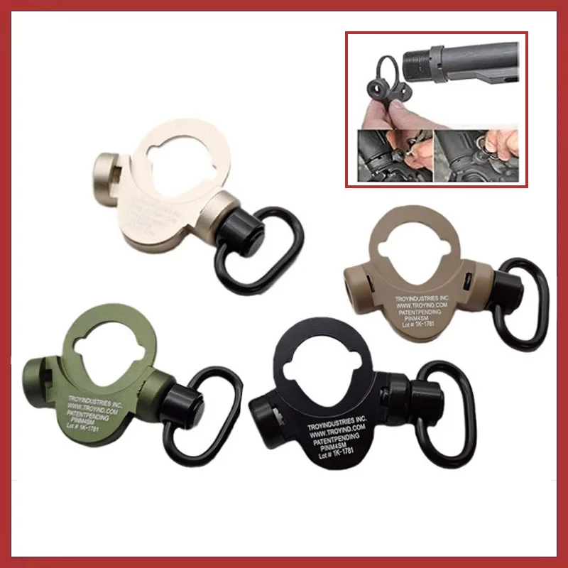 Тактическое кольцо для крепления ремня, металлические двойные вертлюги, двухточечное поворотное крепление QD, уличные аксессуары, адаптер, подходит для Ar15 M4 M16 Airsoft