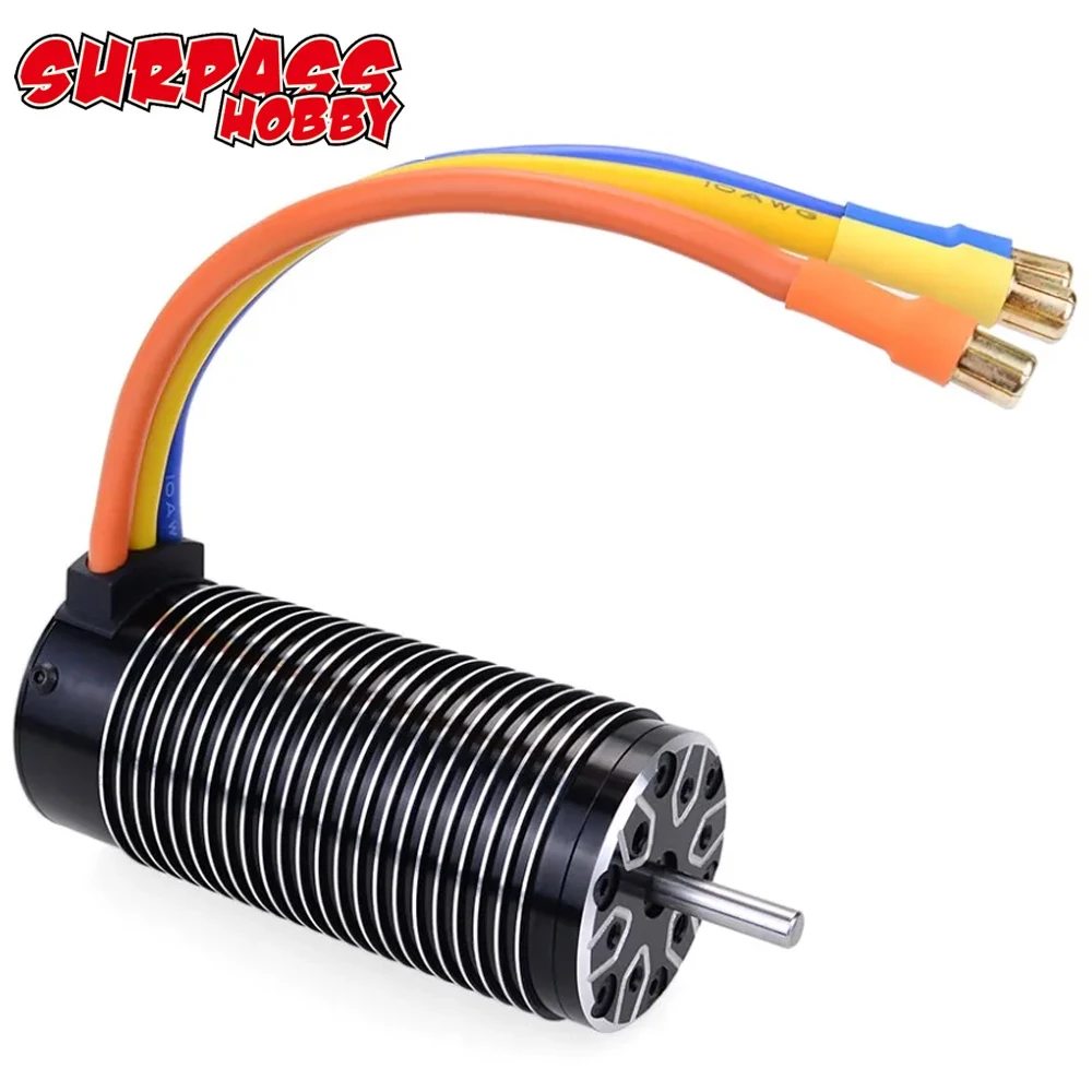 Surpass Hobby Rocket 4068 4076 4082 4092 4-pole Waterproof Sensorless Brushless Motor 5mm Shaft For 1:8 1/8 RC Cars Truck