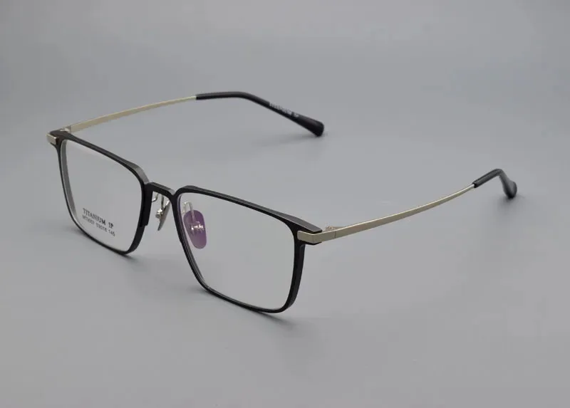 Ultraleichte Vollformat-Brille aus reinem Titan, Aluminium, Myopie für Männer, optische Brillen mit Sehstärke, hochwertig, 53 18 – Detail 10