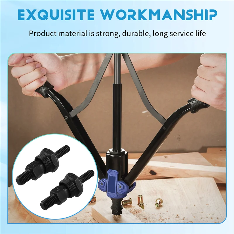 【CALIENTE】 Pieza de herramienta remachadora de tuerca de remache manual Reemplazo de mandril roscado para remache de tuerca manual SAE 1/4-20 Paquete de 2