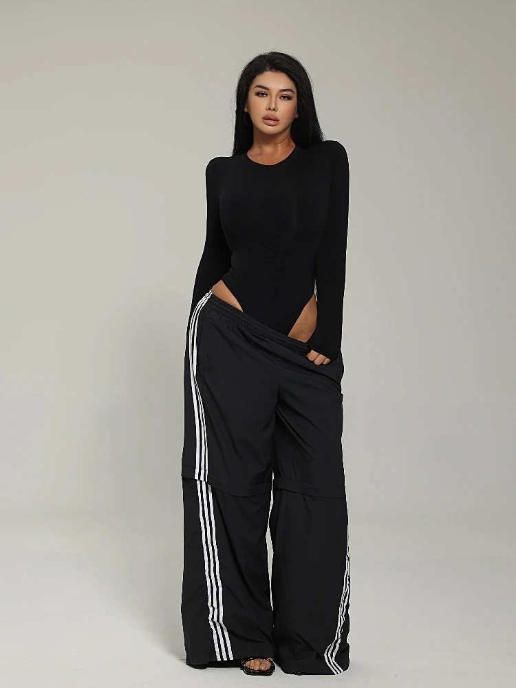 

Slim Fit Long Sve round Ne Piece T-irt Kardaian Sle Base Layer irt Dry Ele Simple Knitted Top for Women