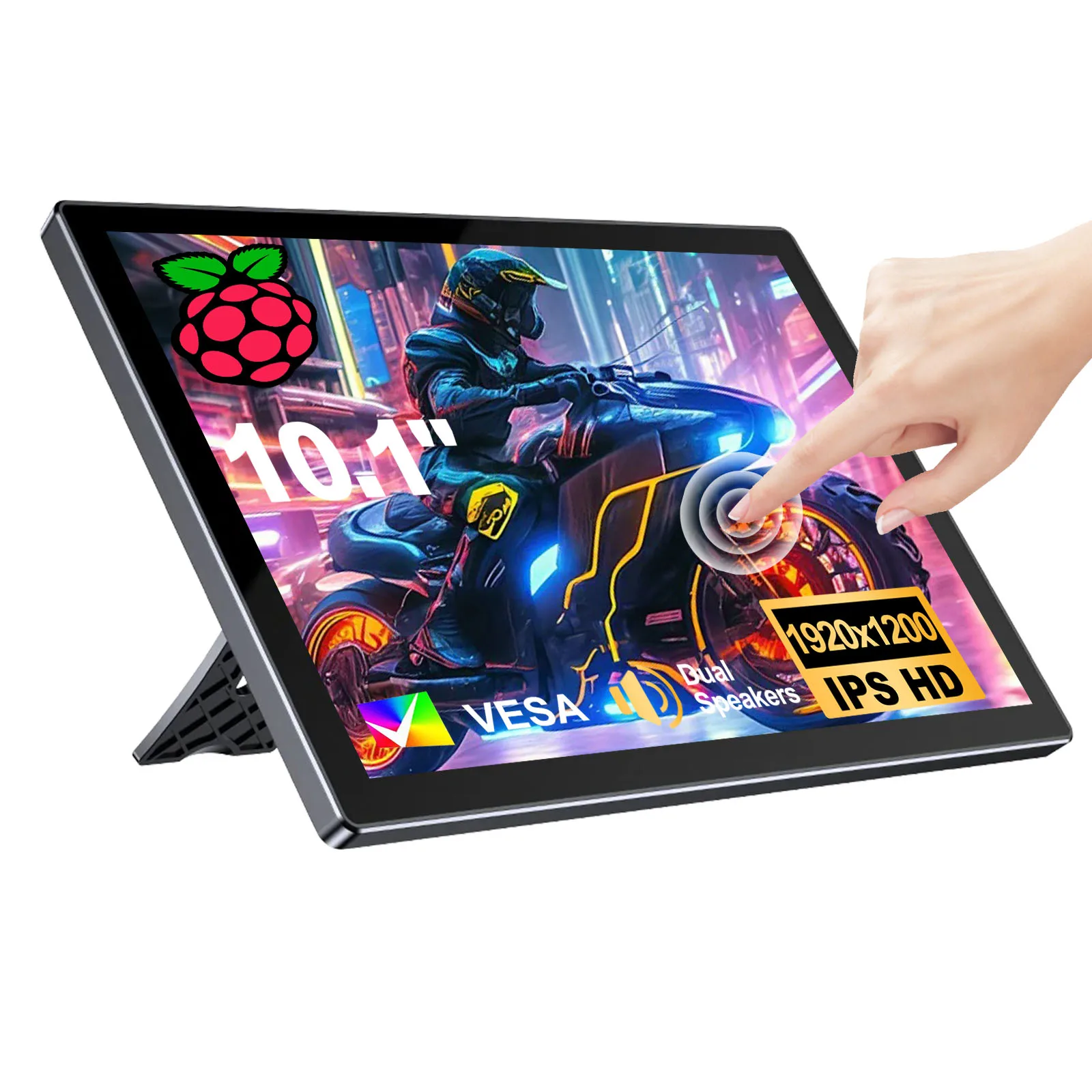 Monitor Portátil HOWENS 1920*1200 de 10.1 Pulgadas para Raspberry Pi, 60HZ, para Laptop, XBox, PS4/5, Switch, TV Box, Teléfono Celular