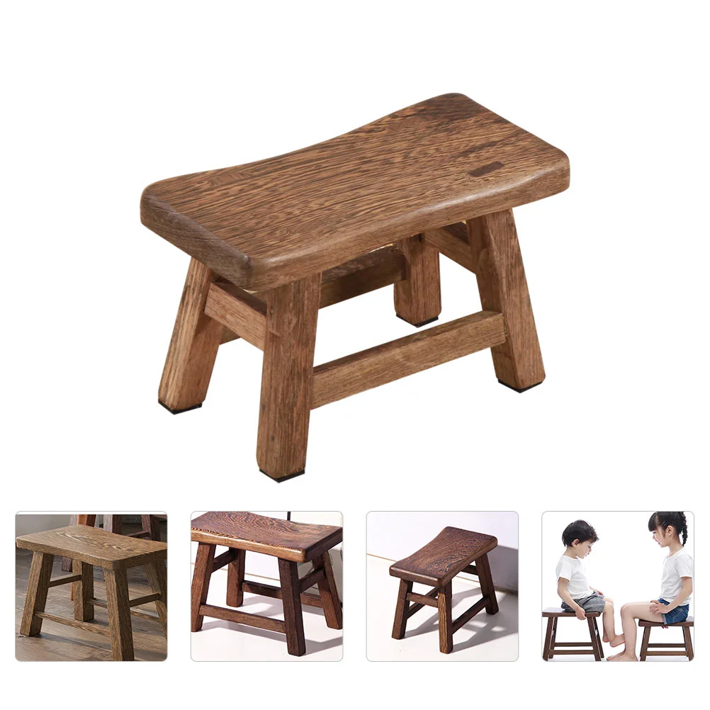 Children's Stool Wooden Bathing Stools Shoes Wearing Footstool Household Furniture