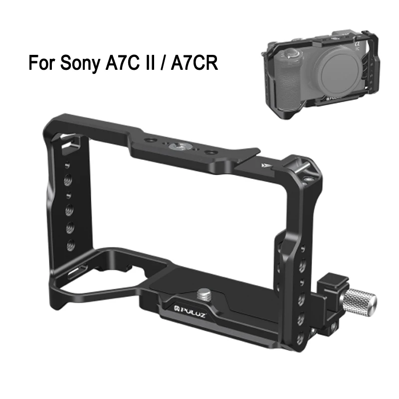 PULUZ قفص الكاميرا المعدنية استقرار تلاعب لسوني Sony ILCE-A7CM2 / Alpha 7C II / Alpha 7CR هيكل قفصي الشكل للكاميرا #1