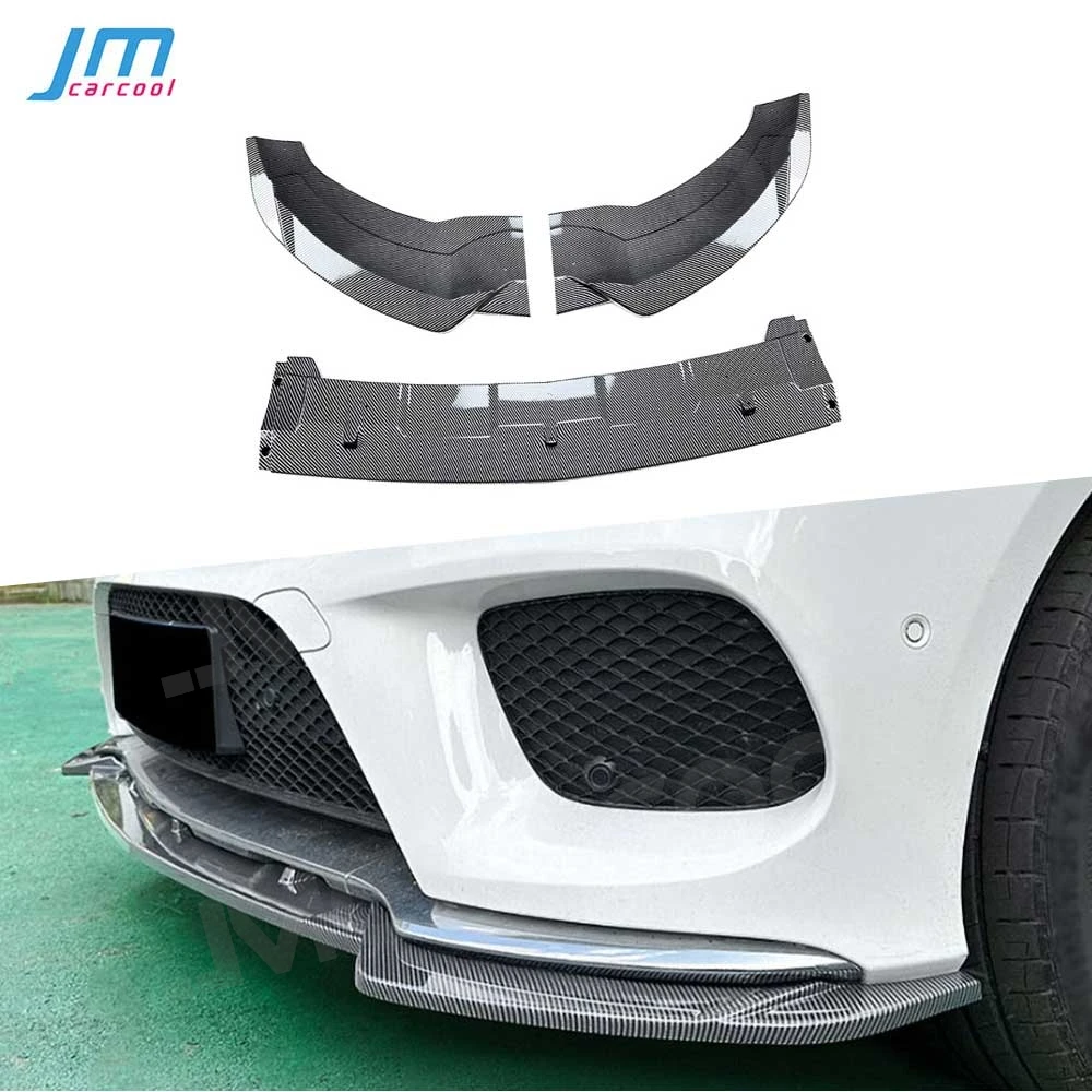 Car Front Bumper Lip Spoiler Body Kits For  Benz GLE W166 GLE Coupe C292 AMG 2015-2018  Front Lip Guard Accessories