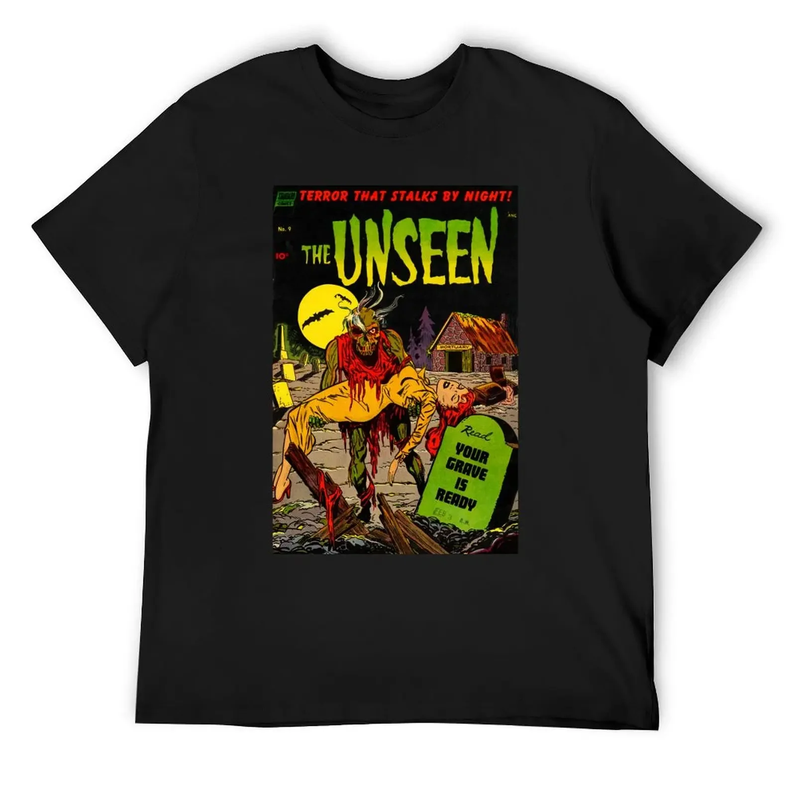 THE UNSEEN #9 COVER COMIC PRECODE T-Shirt customs design your own Short sleeve tee funny t shirts for men