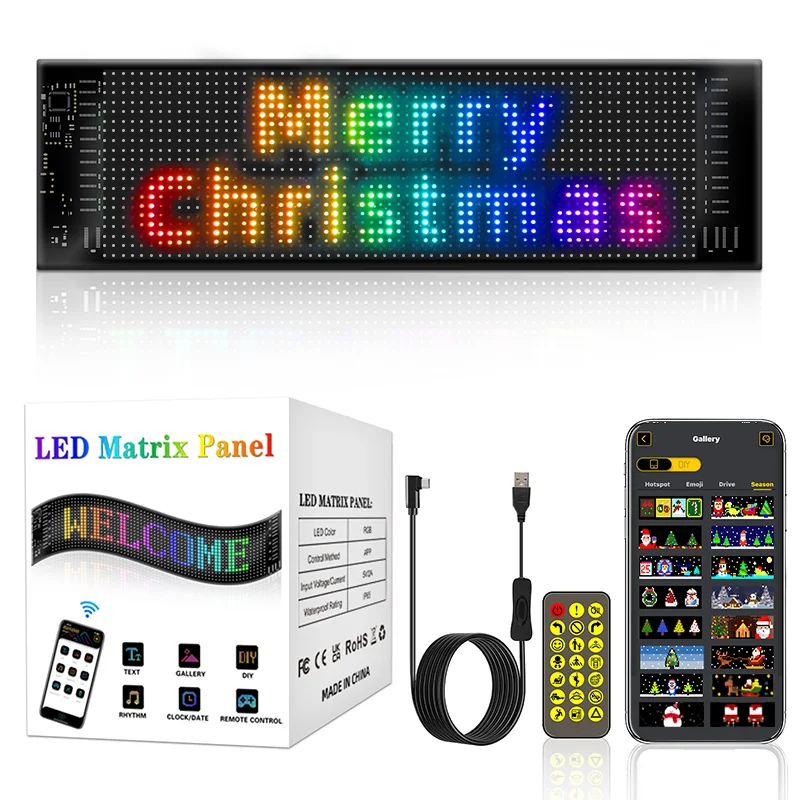 

BOTAI App Control 16*32 Flexible Programmable Led Sign Car Window Light LED Matrix Panel Led Display Screen For Cars