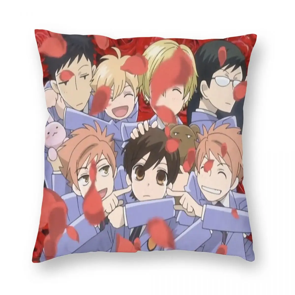 Anime Ouran High School Host Club Square Pillowcase Pillow Cover Cushion Zip Decorative Comfort Throw Pillow for Home Car