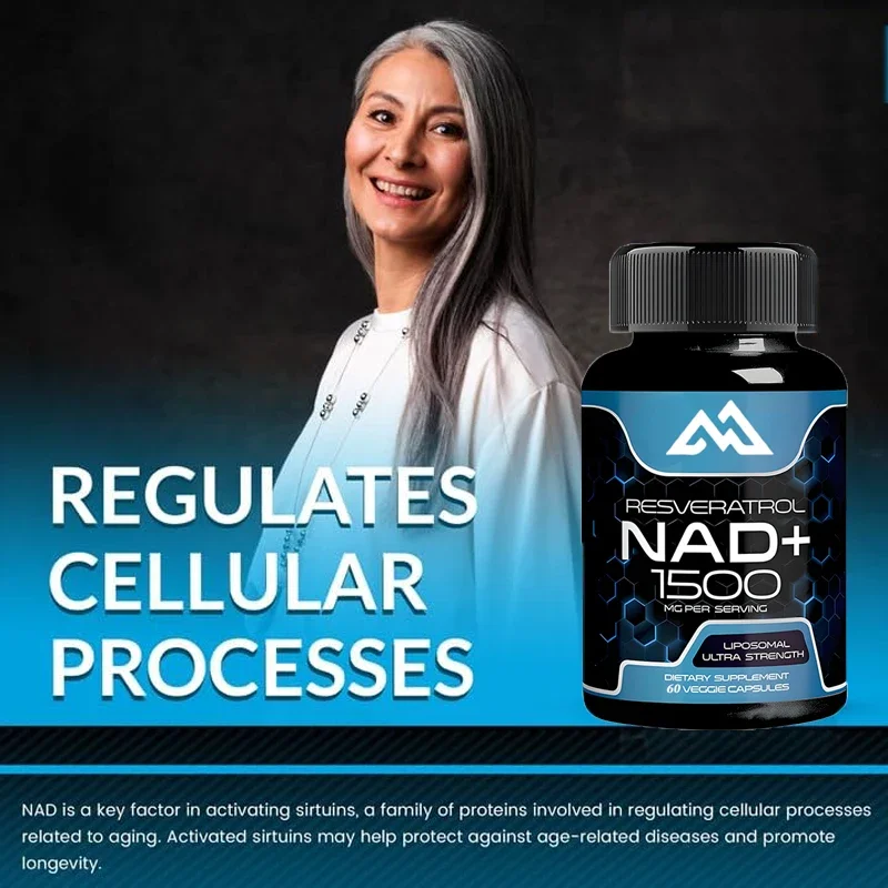 NAD Supplement,1500 Milligrams of Resveratrol Containing Supplement,Nad Plus