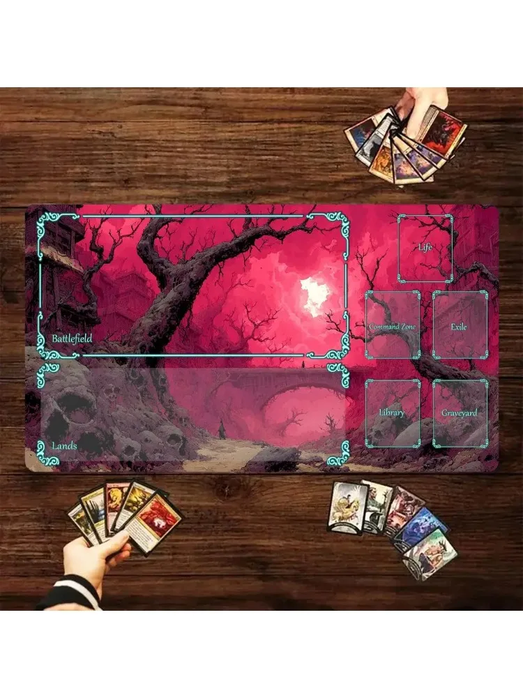 Tapis de jeu magique tapis de jeu de cartes avec zone Art numérique doomsday tapis MTG tapis de jeu tapis de bureau tapis de jeu de bataille de commandant