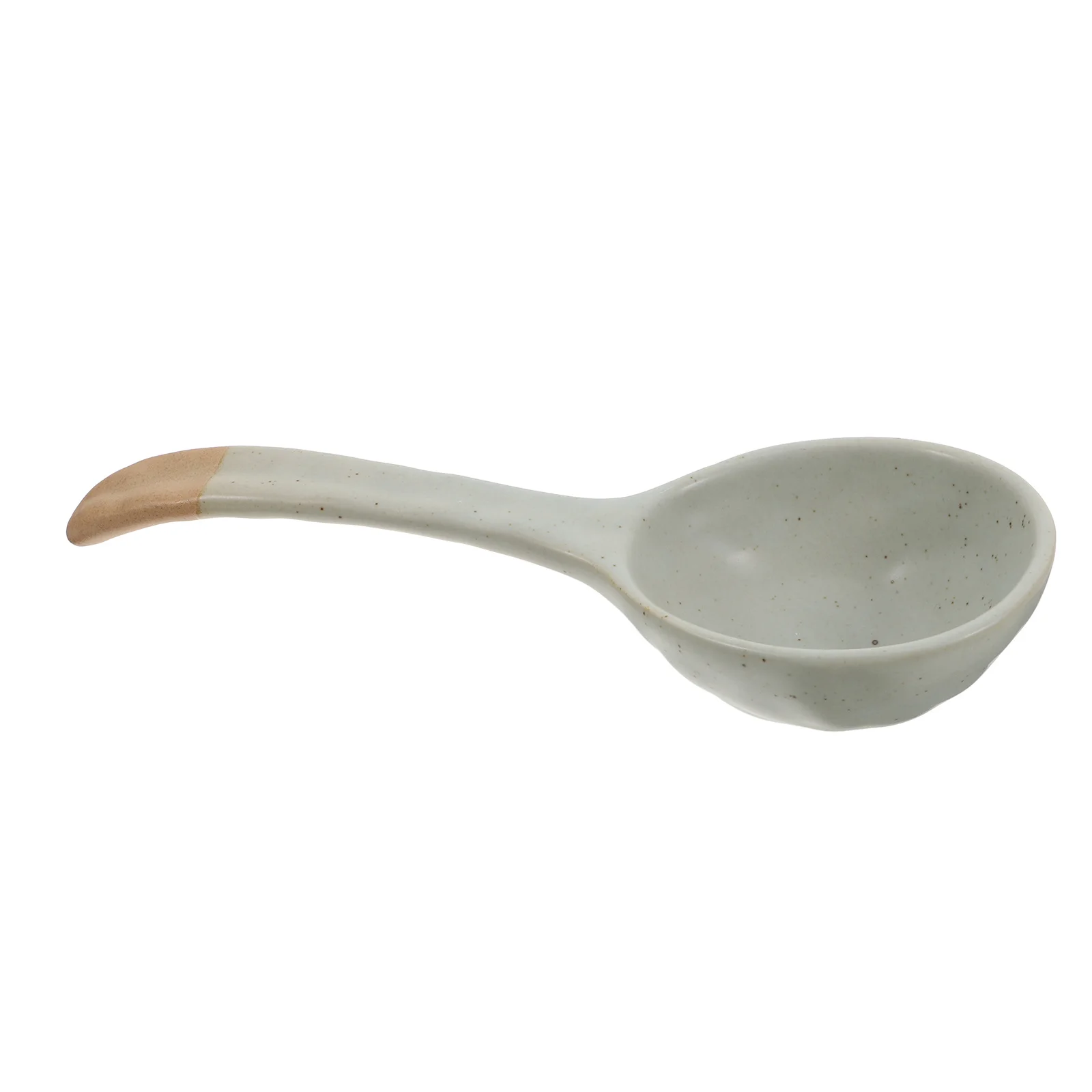 

Japanese Ceramic Soup Spoon Long Handle Noodle Ramen Porridge Wonton Dumpling Elegant Design High Temperature Resistant