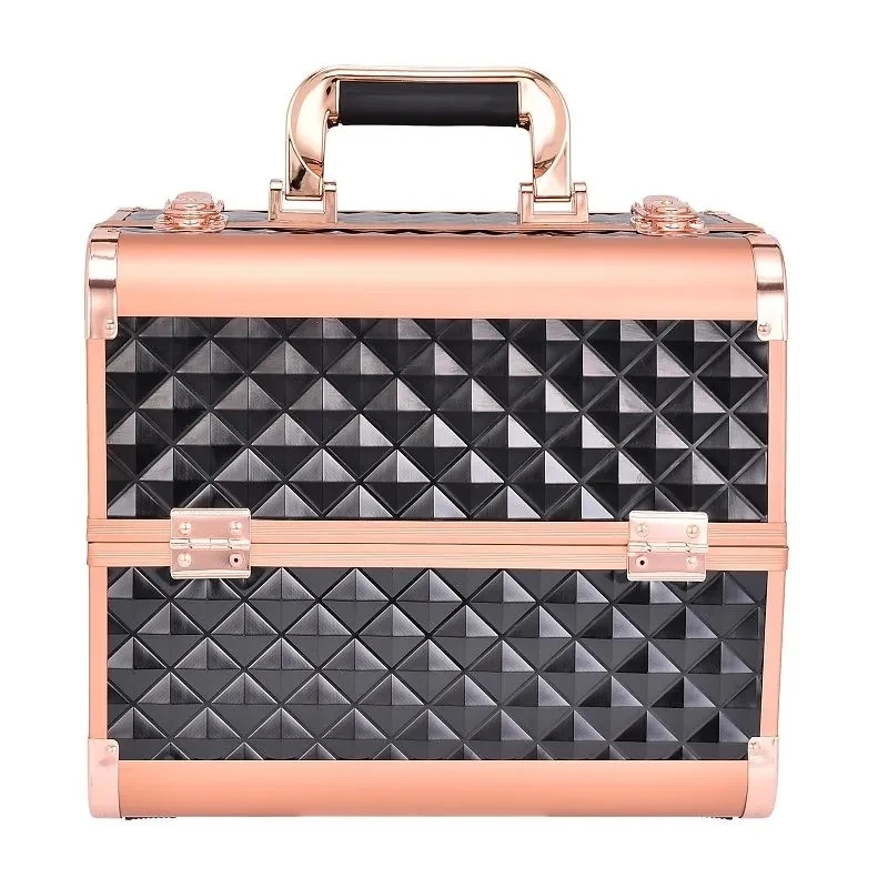 Women metal Cosmetic Bag Cosmetic case Makeup Organizer Beauty Suitcase Tattoos Nail Art Tool travel Makeup Bag Diamond Makeup