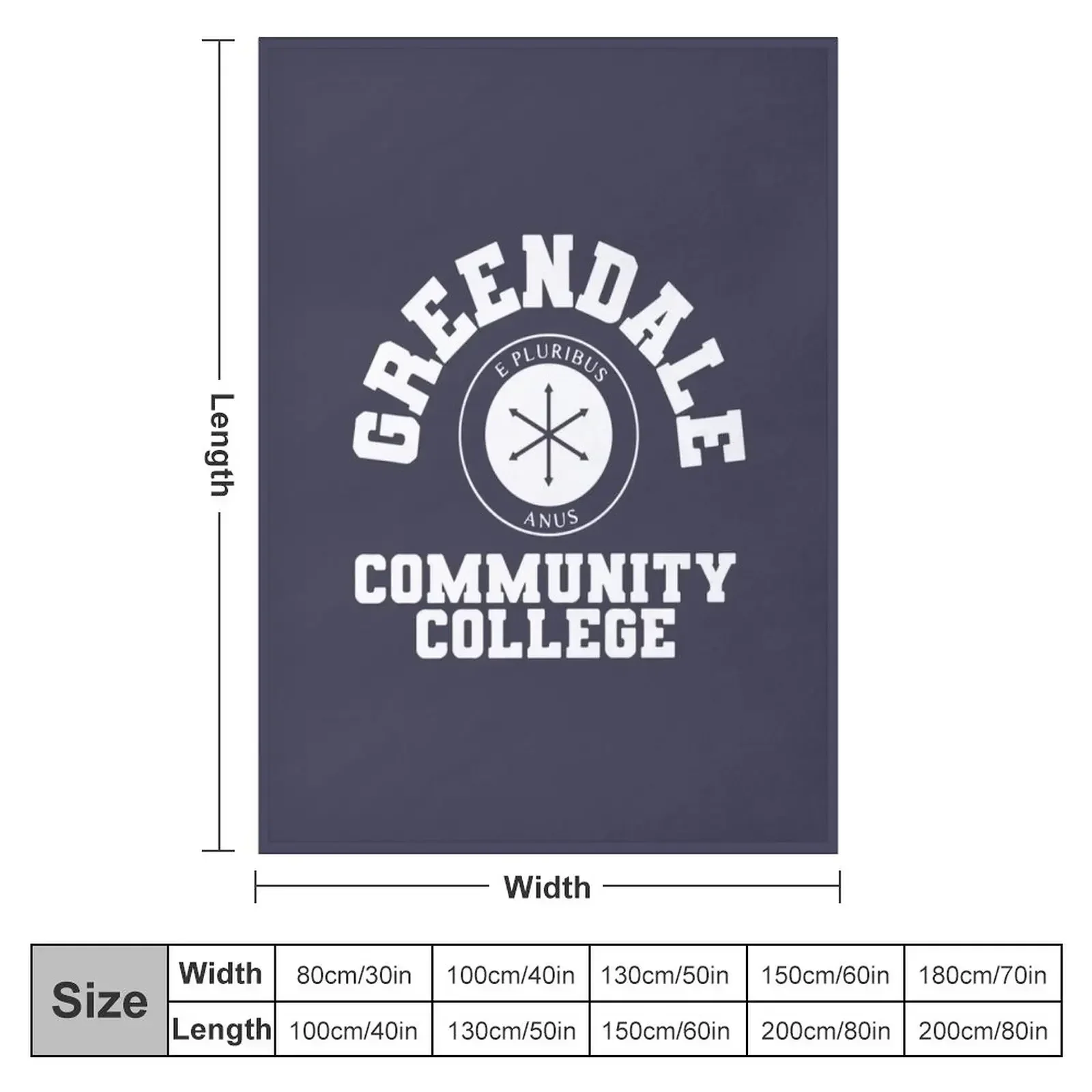 greendale community collage Throw Blanket Sofas Warm Personalized Gift For Sofa Thin Blankets