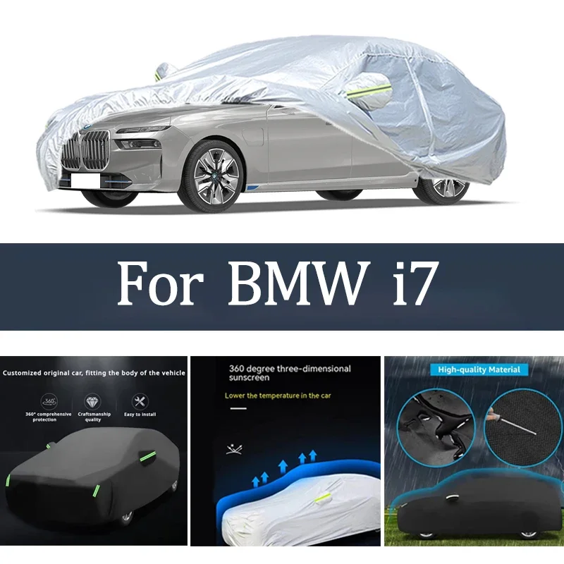 

For BMW I7 XDrive60L G70 Car Cover Outdoor Protection Covers Snow Sunshade Waterproof Dustproof Exterior UV Car Accessories Auto