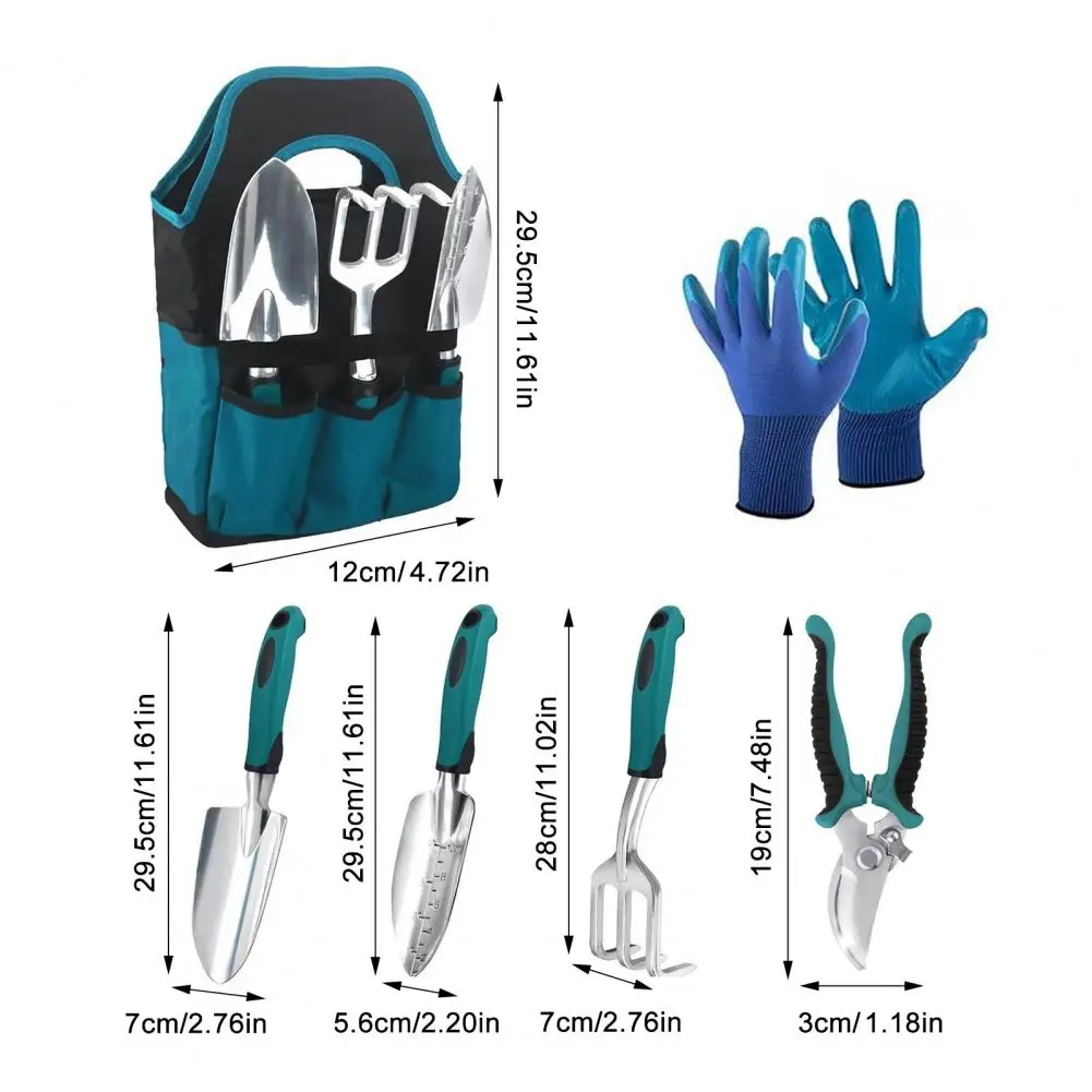 Pruning Scissors for Plants Gardening Tool Set with Ergonomic Hand Trowels Bypass Pruner Gloves Transplanting Mat Heavy for Home