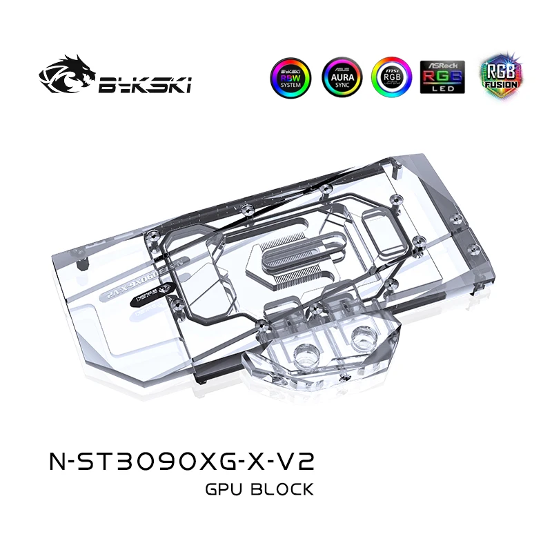 Bykski Water Block Use for Zotac RTX3080 3090 X-GAMING OC/ZT-A30800D-10P Trinity GPU Card / Full Cover Copper Radiator / RGB