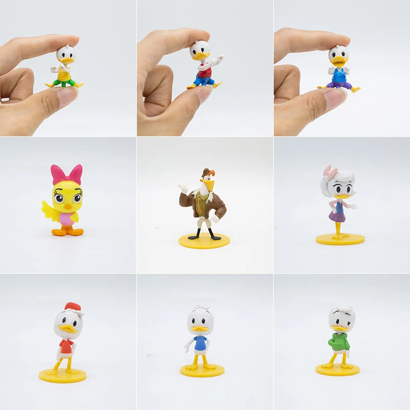 Disney DuckTales Paperino Launchpad McQuack Huey Dewey Louie Cuckoo-loca Regali per bambole Giocattolo Modello Anime Figure Raccogliere ornamenti