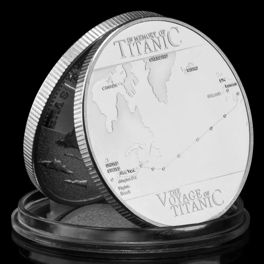 The Voyage of Titanic Collectible Silver Plated Souvenir Coin United Kindom Titanic Collection Art Commemorative Coin