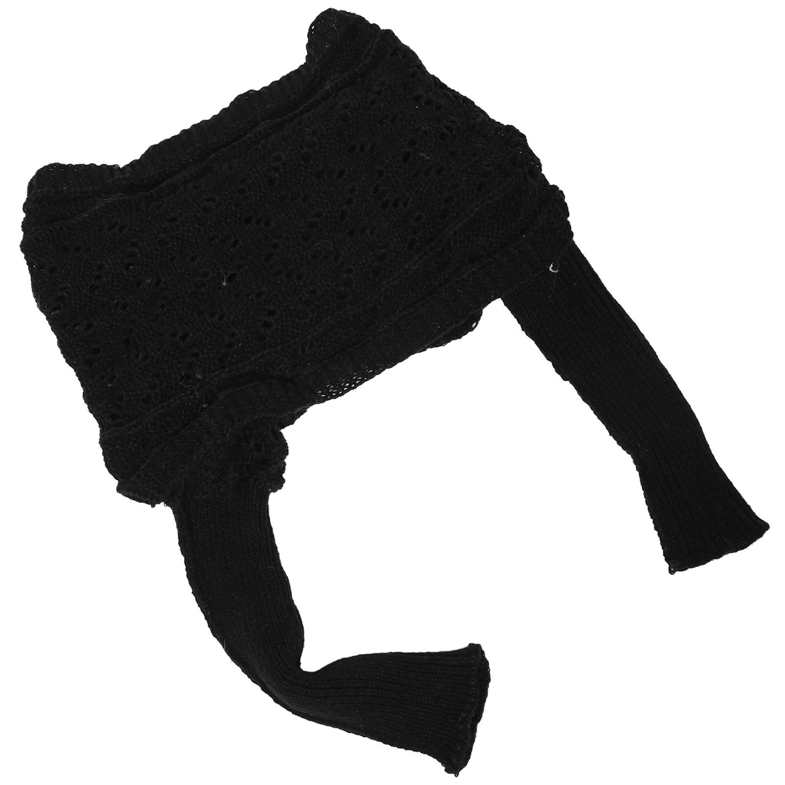 

Cable Knit Winter Scarf Sweater Sleeves Coffee Knit Wrap Shawl Warm Neck Wrap Multifunctional Sweater Scarf with Sleeves