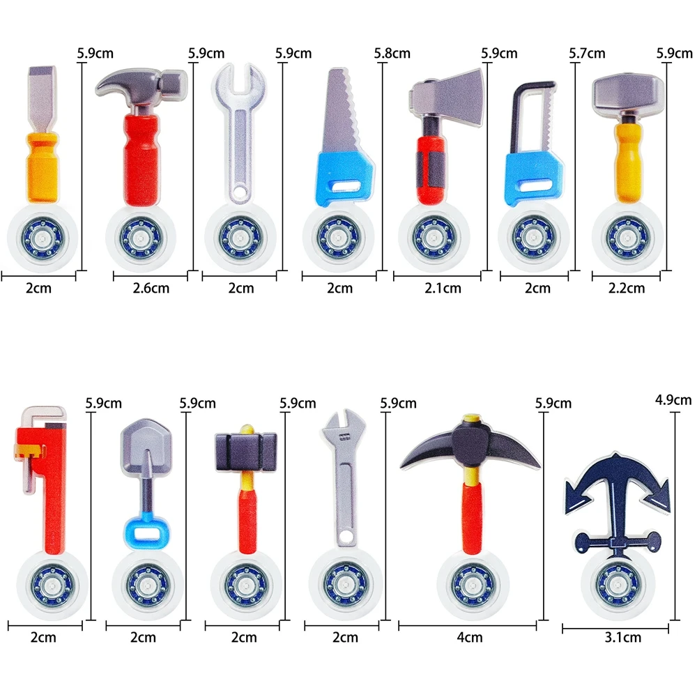 20Pcs Creative Tool Style Fingertip Gyroscope Finger Fidget Spinner Small Mini Hand Toys Gifts