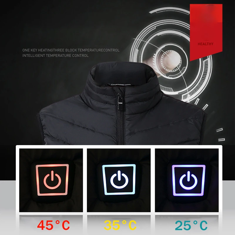 21 Areas Heated Vest Men Women Usb Heated Jacket Heating Vest Thermal Clothing Hunting Vest Winter Heating Jacket M-6XL