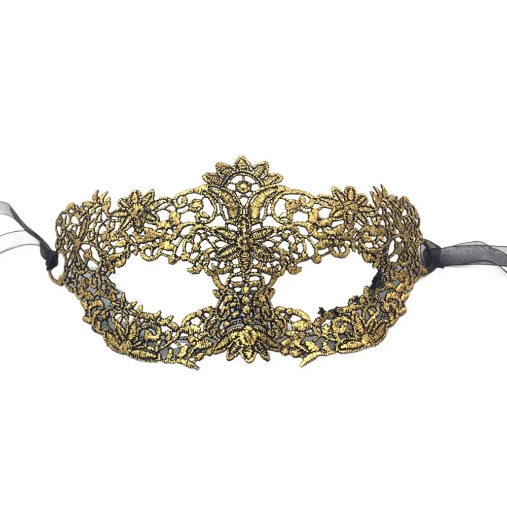 

Show Eye Mask Face Mask Bronzing Cosplay Prom Props Halloween Supply Venice Mask Lace Masquerade Party Supplies Dance Masks