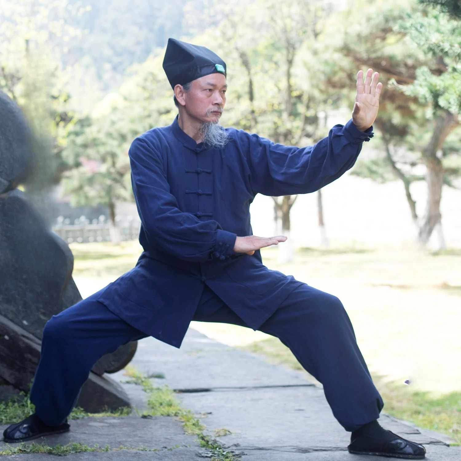 Wudang Martial Arts Wear Men's Cotton and Linen Tai Ji Suit Chinese Traditional Exercise Clothing Tai Chi Performance