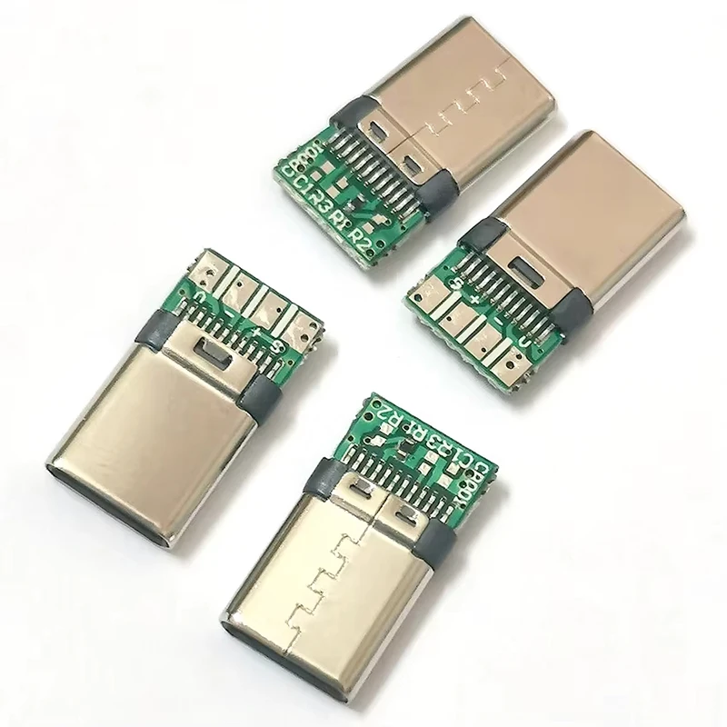 5 قطع USB 3.1 type-C ذكر المشبك التوصيل مع واجهة سلك لحام لوحة دارات مطبوعة