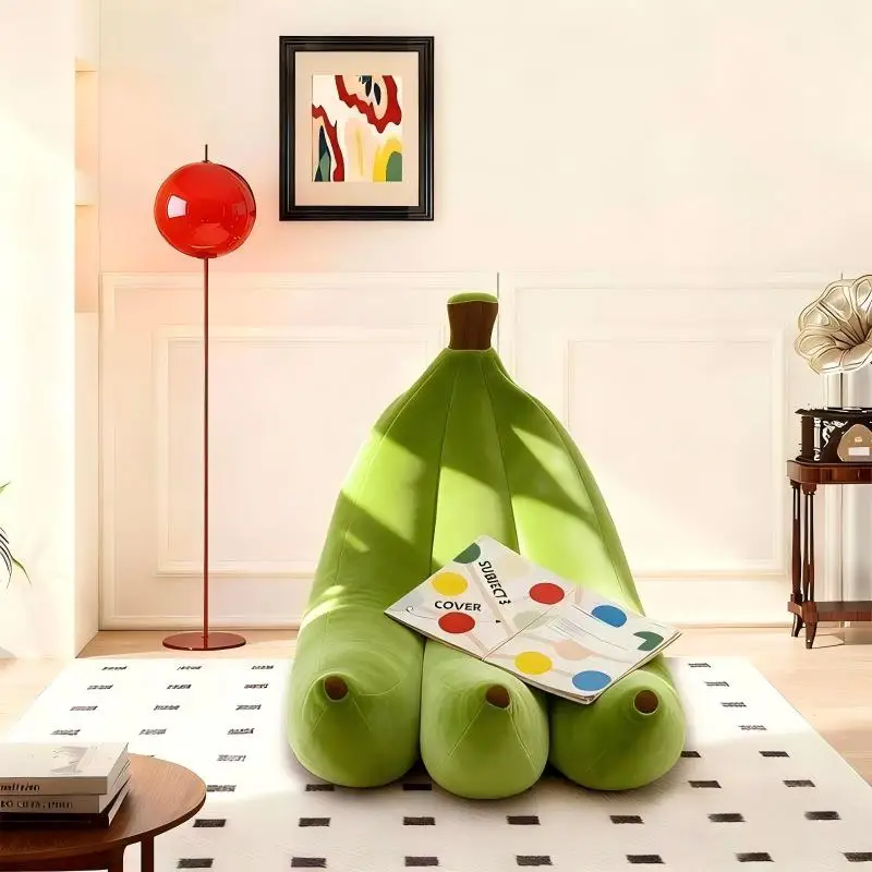 

#Banana-Themed M-Yellow Bean Bag Chair Ottoman Convertible Comfy Plush Lounger For Teens Adults