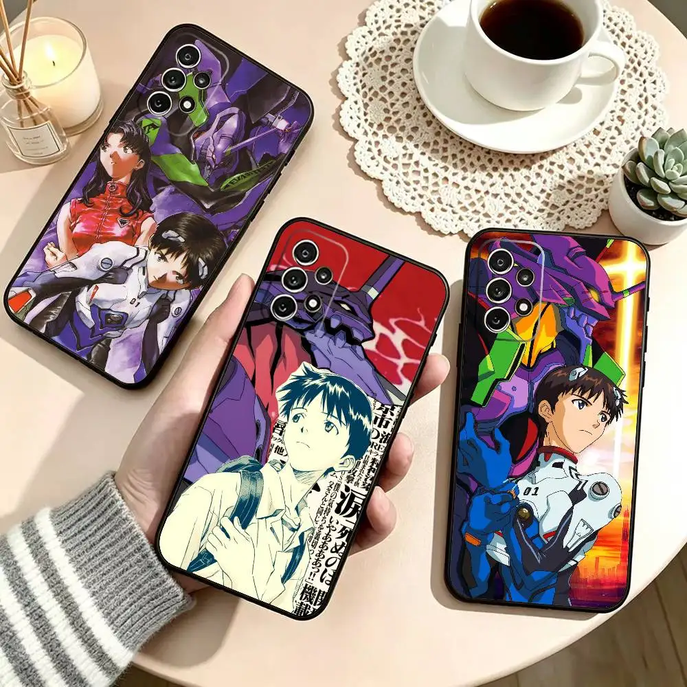 Cool s-Shinji i-Ikari E-EVA Phone Case Black Silicone Soft For Samsung S25,S24,S21,S22,S23,S30,Ultra,S20,Plus,Fe,Lite