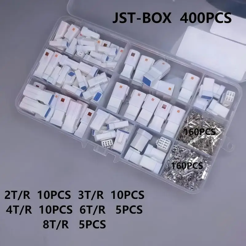 Combination Kit boxed 2P 3P 4P 6P 8P 0.6MM waterproof wire connector Plug Male female socket JST JWPF Electrical connector