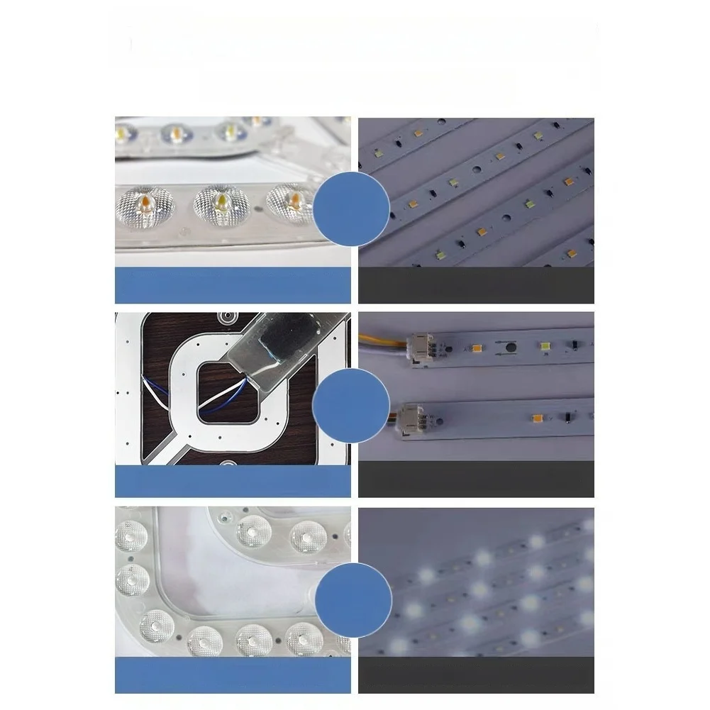 40W 6500lm LED Ceiling Light with 3 Color Temperature Settings 270x270x0.1mm Magnetic Fixing for Stable Lighting Output