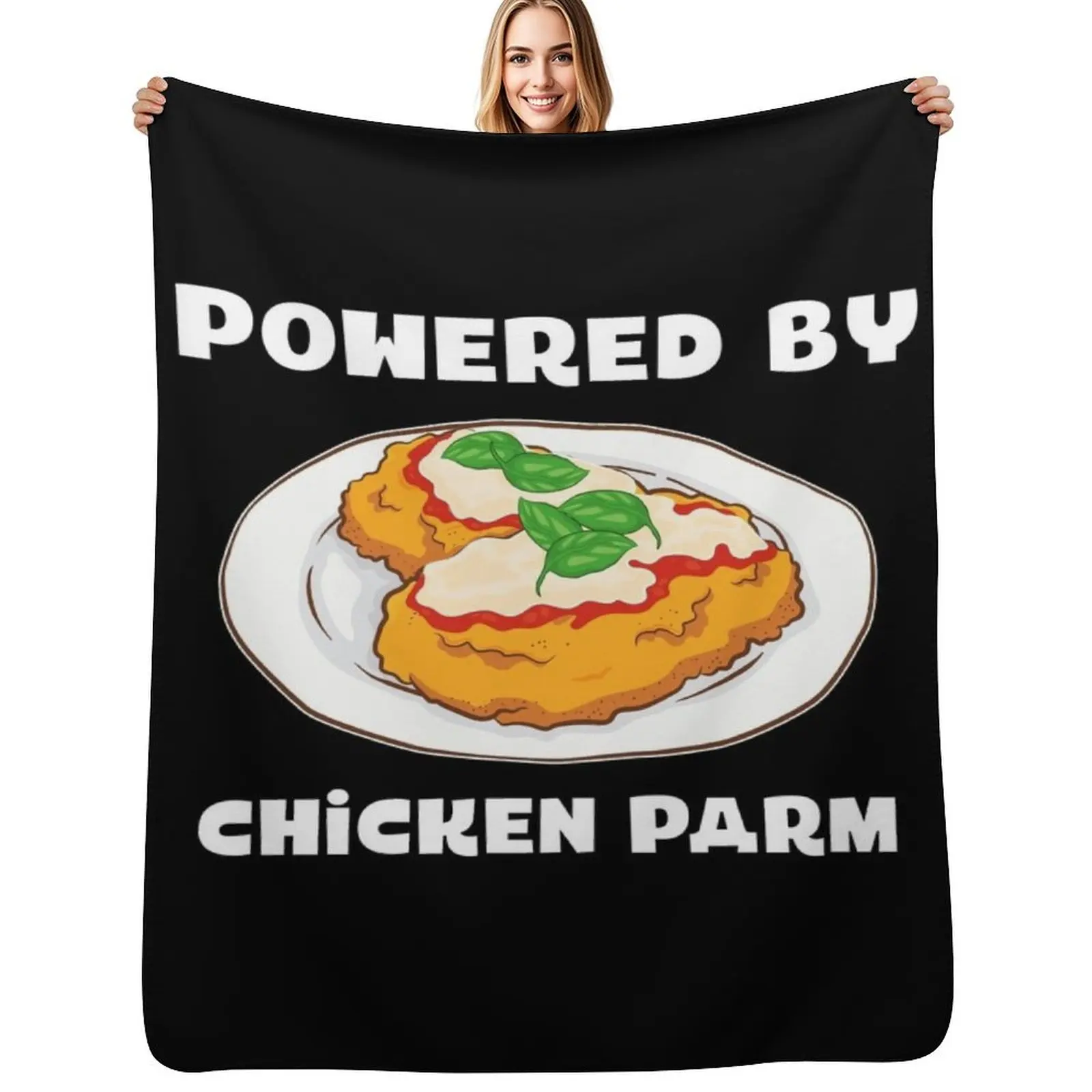 

Italian Foodie Parmesan Powered By Chicken Parm design Throw Blanket Travel Thins Bed covers Blankets