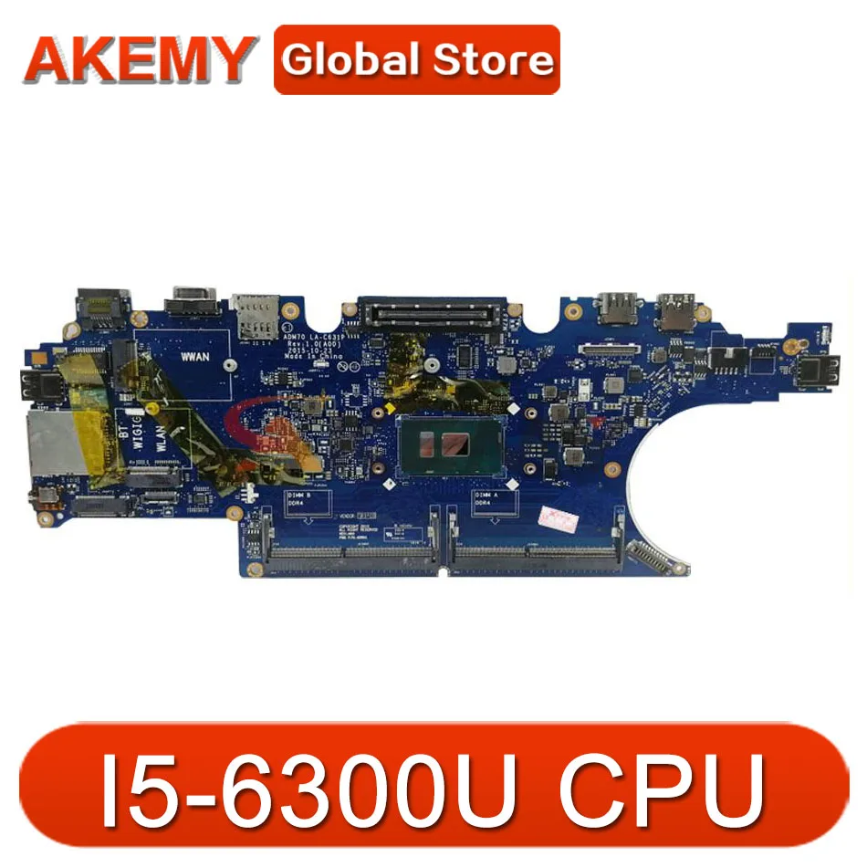 

Материнская плата для ноутбука Dell Latitude E5470 LA-C631P 0HCP0K 0C0NC4 00VJ1G 00VJ1C i3 i5 6-го поколения, материнская плата для ноутбука протестирована нормально