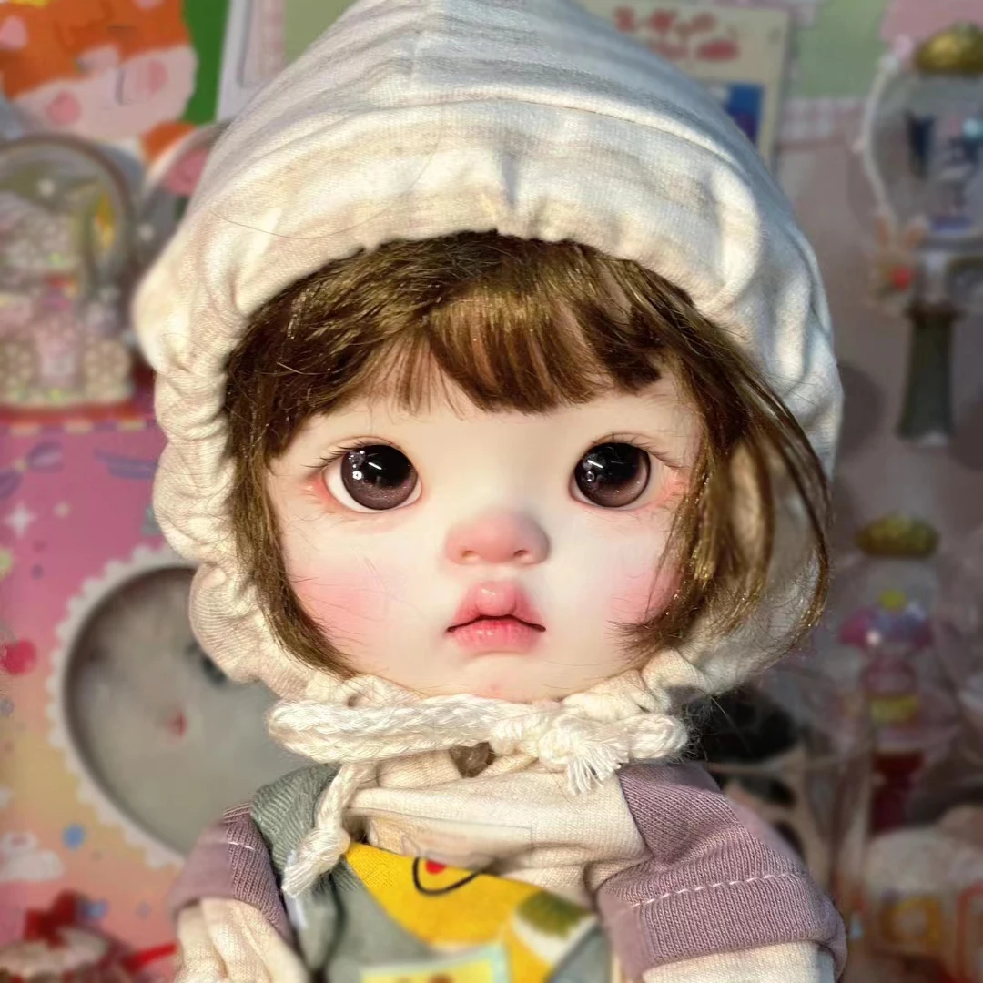 New 1/6 BJD Doll Big Head With Body Resin Material DIY BJD Doll No Makeup Cute Girl Doll Toys Gifts