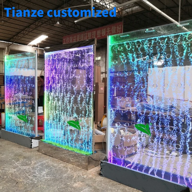 

(customized)home bar decor color changing LED acrylic dancing water bubble wall screens room dividers