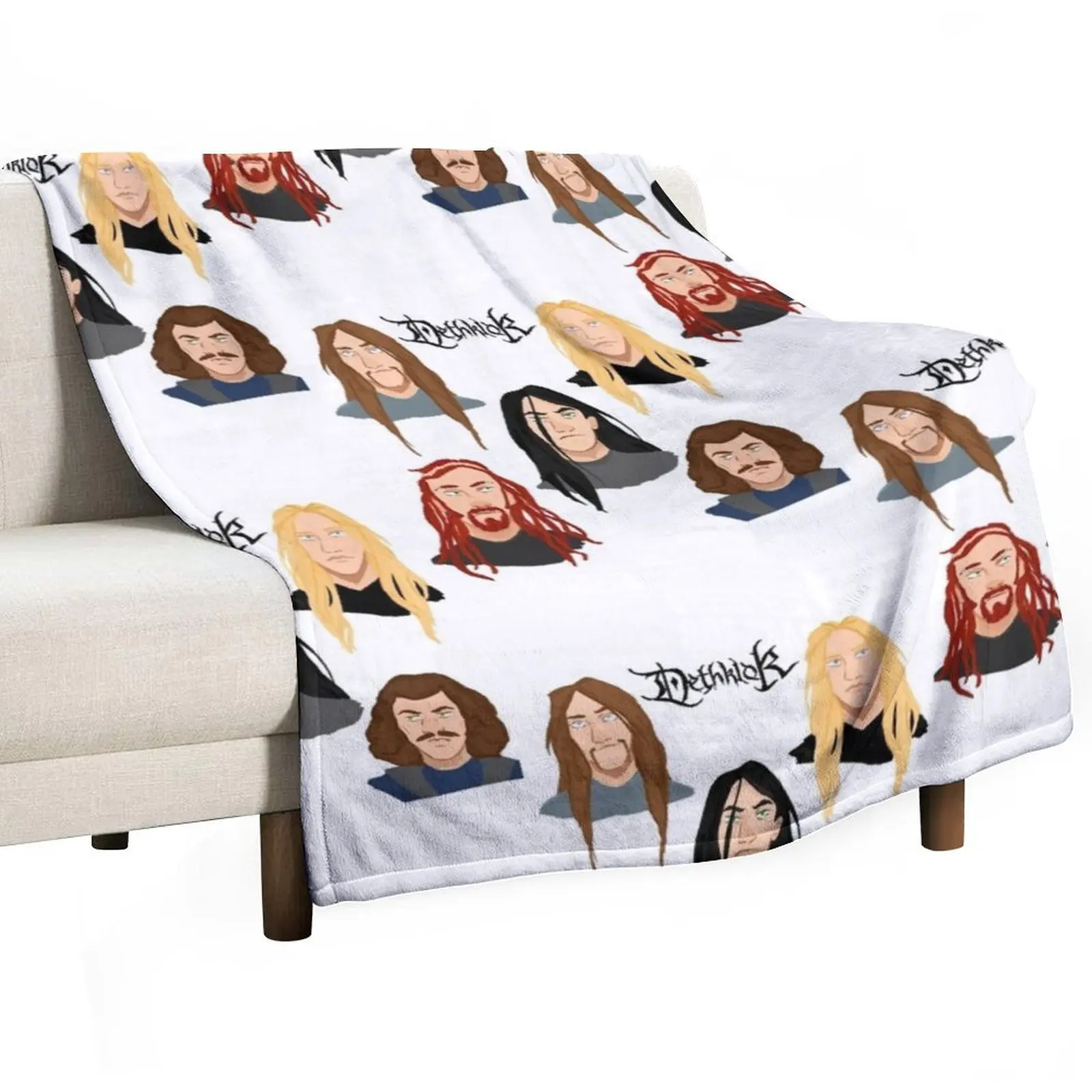 Metalocalypse - Dethklok Throw Blanket Soft Plaid Plaid Sofa Quilt Bed covers Blankets