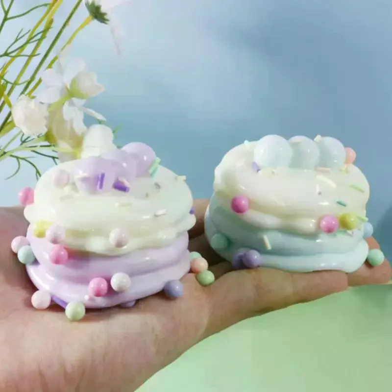 Simulation Cake Fidget Toys Soft Slow Rising Colorful Decor For Stress Relief Kids Play Birthday Party Favors